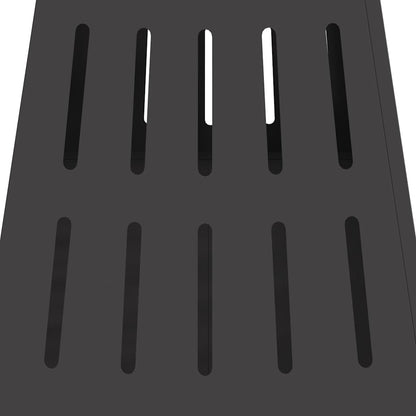 Feuerschale Schwarz 50 x 50 x 70 cm Wetterfeststahl