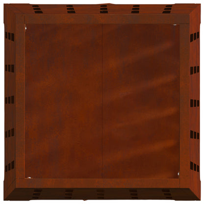 Feuerschale Rostoptik 50 x 50 x 70 cm Wetterfeststahl