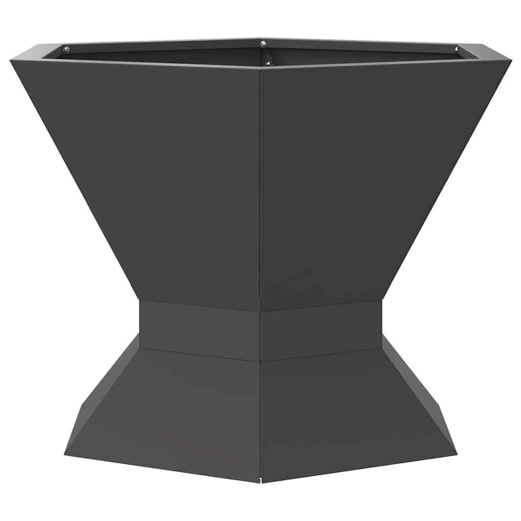 Feuerstelle Schwarz 50 x 50 x 40 cm Wetterfeststahl