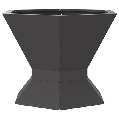 Feuerstelle Schwarz 50 x 50 x 40 cm Wetterfeststahl
