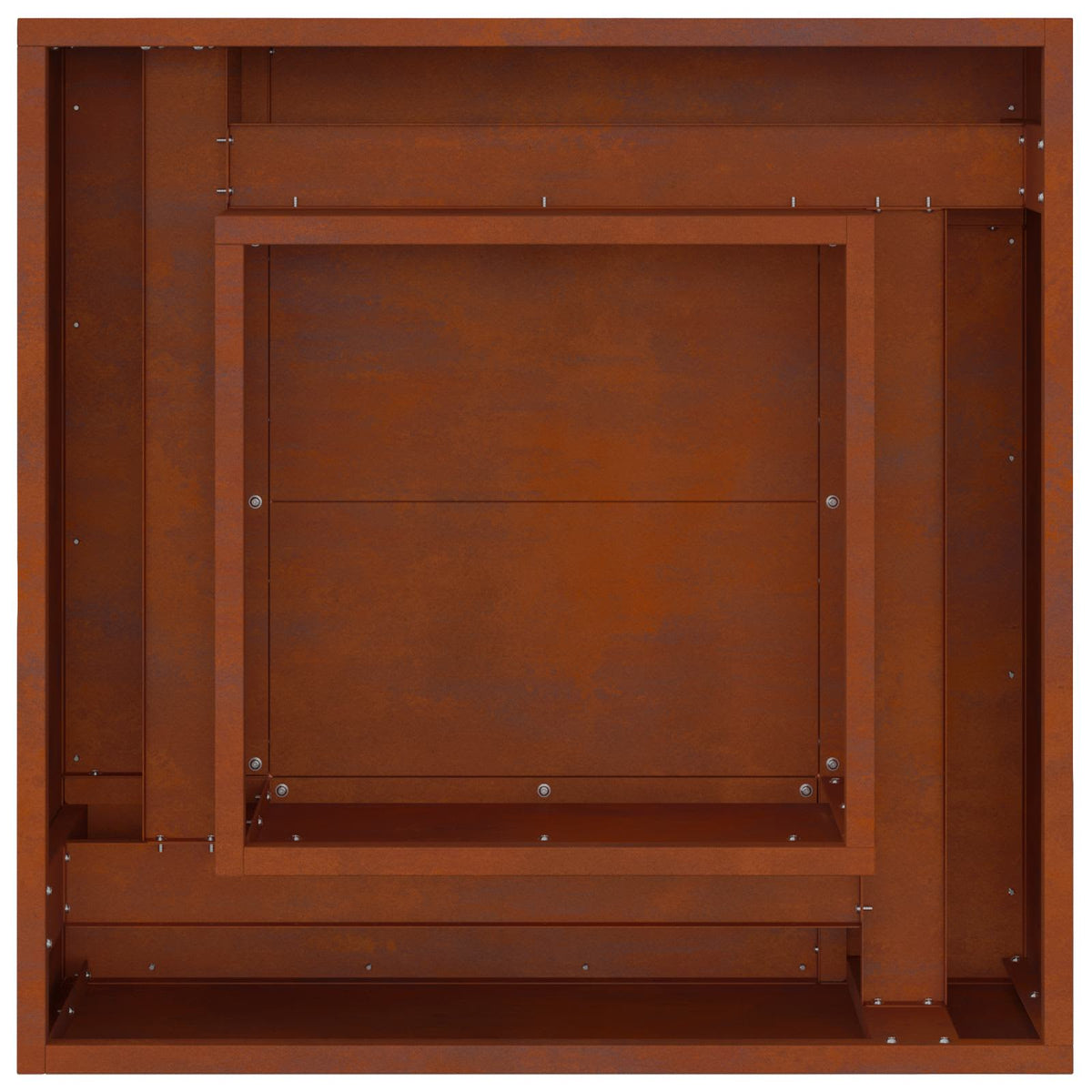 Feuerstelle Rostig 60 x 60 x 30 cm Wetterfeststahl