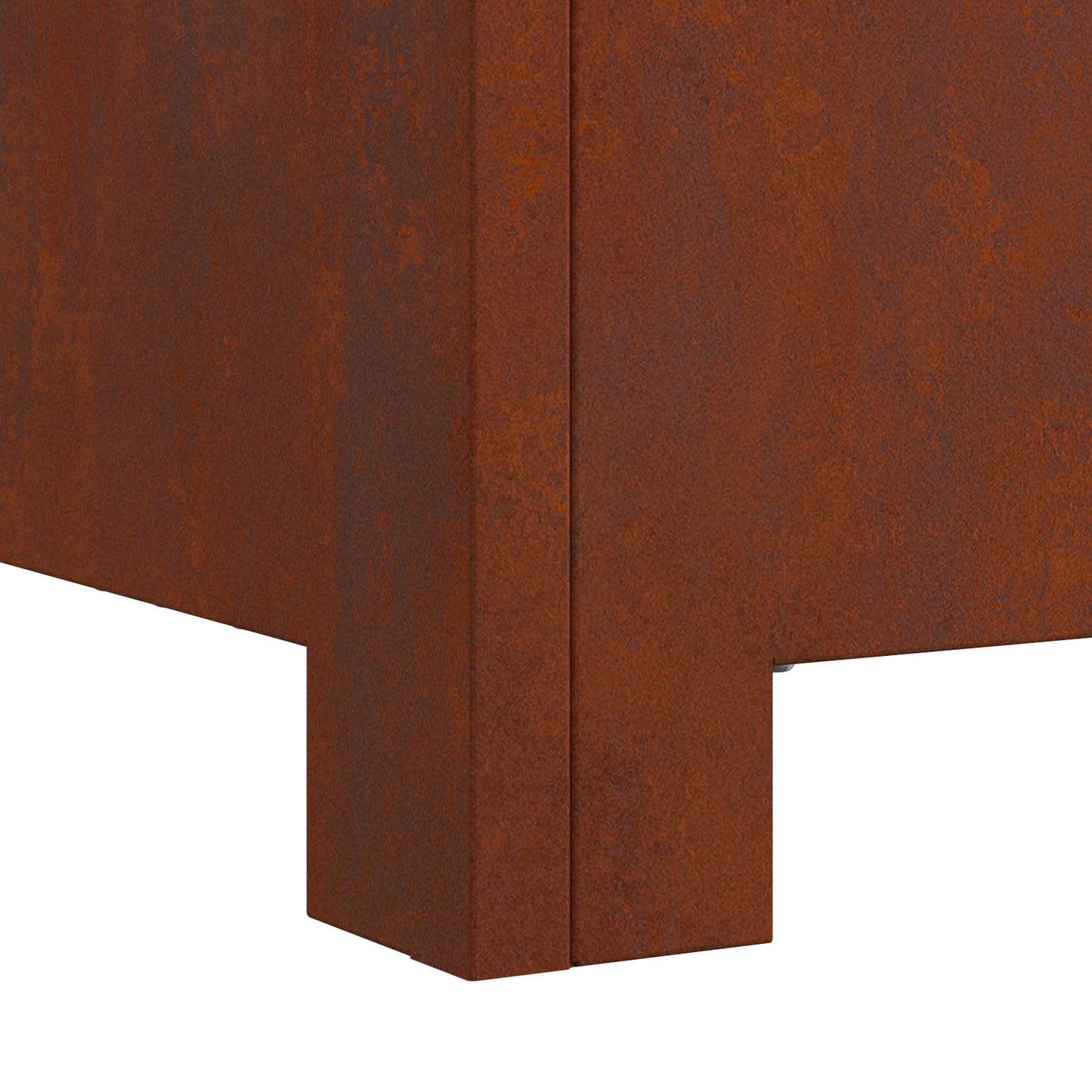 Feuerstelle Rostig 80 x 80 x 40 cm Wetterfeststahl