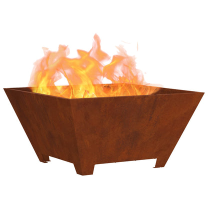 Feuerstelle Rostoptik 80 x 80 x 40 cm