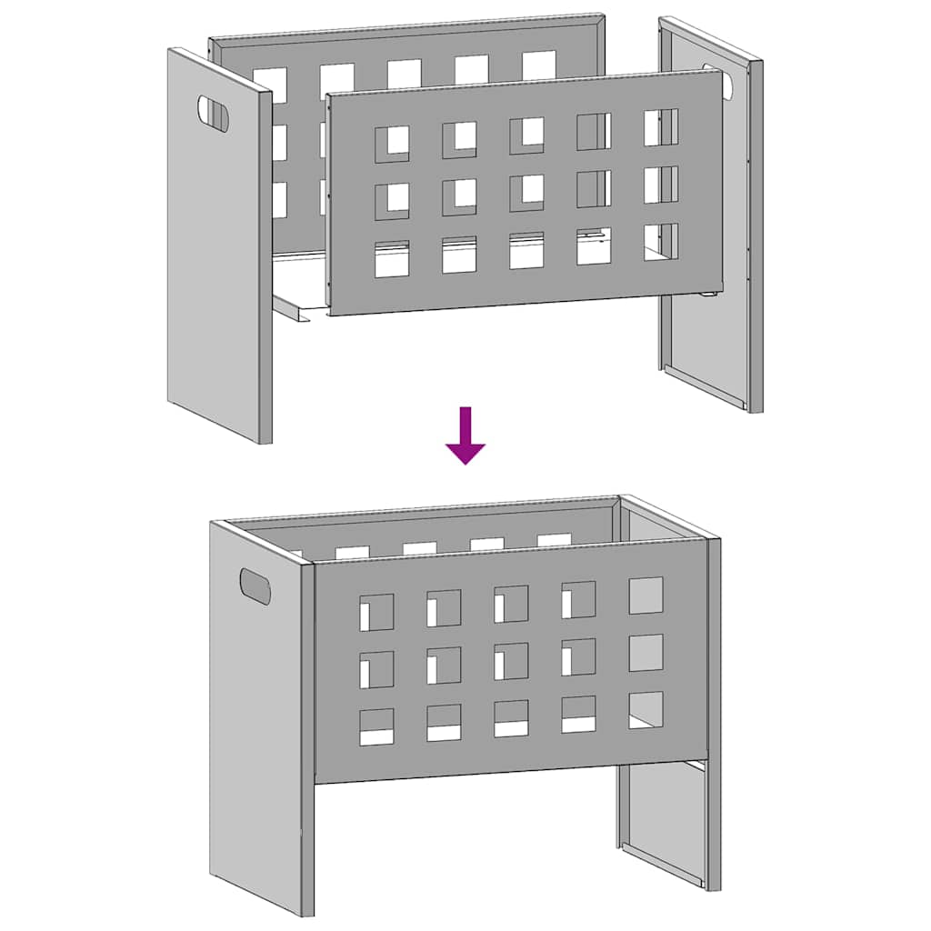 Feuerstelle Braun 50 x 30 x 40 cm Stahl
