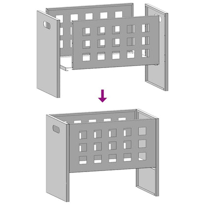 Feuerstelle Braun 50 x 30 x 40 cm Stahl