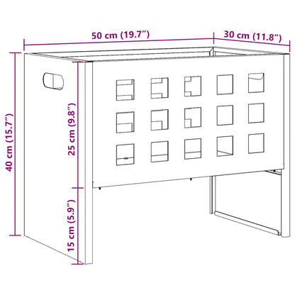 Feuerstelle Braun 50 x 30 x 40 cm Stahl