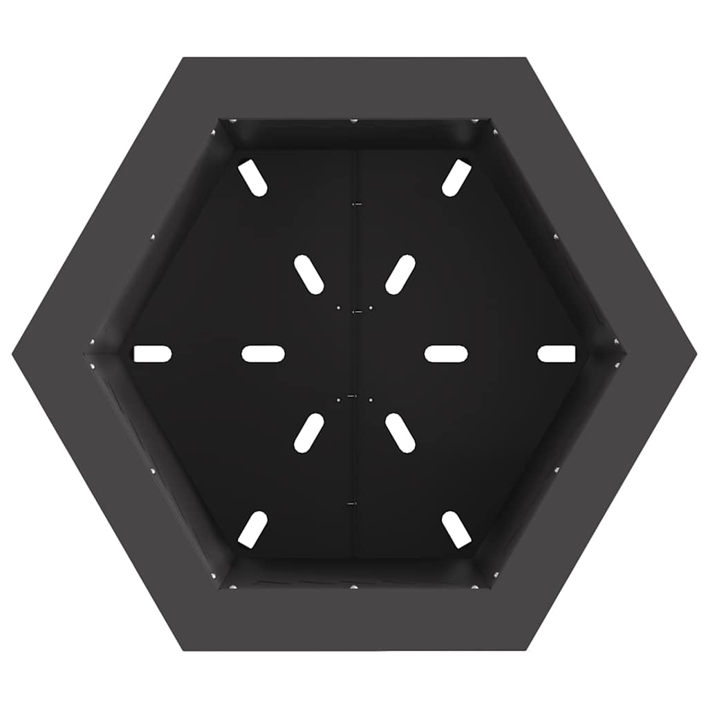 Rauchfreie Feuerstelle Schwarz 48 x 48 x 51 cm Wetterfeststahl