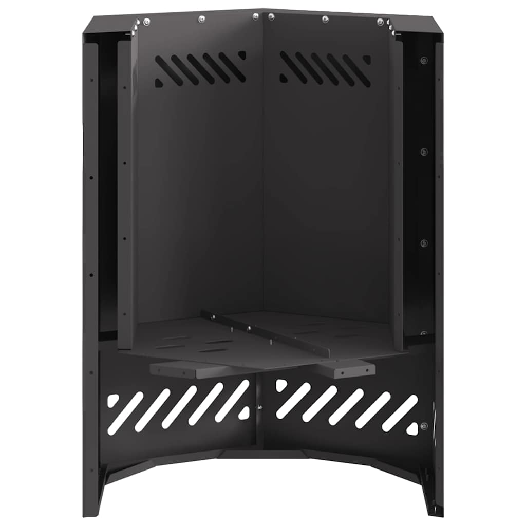Rauchfreie Feuerstelle Schwarz 38 x 38 x 51 cm Wetterfeststahl