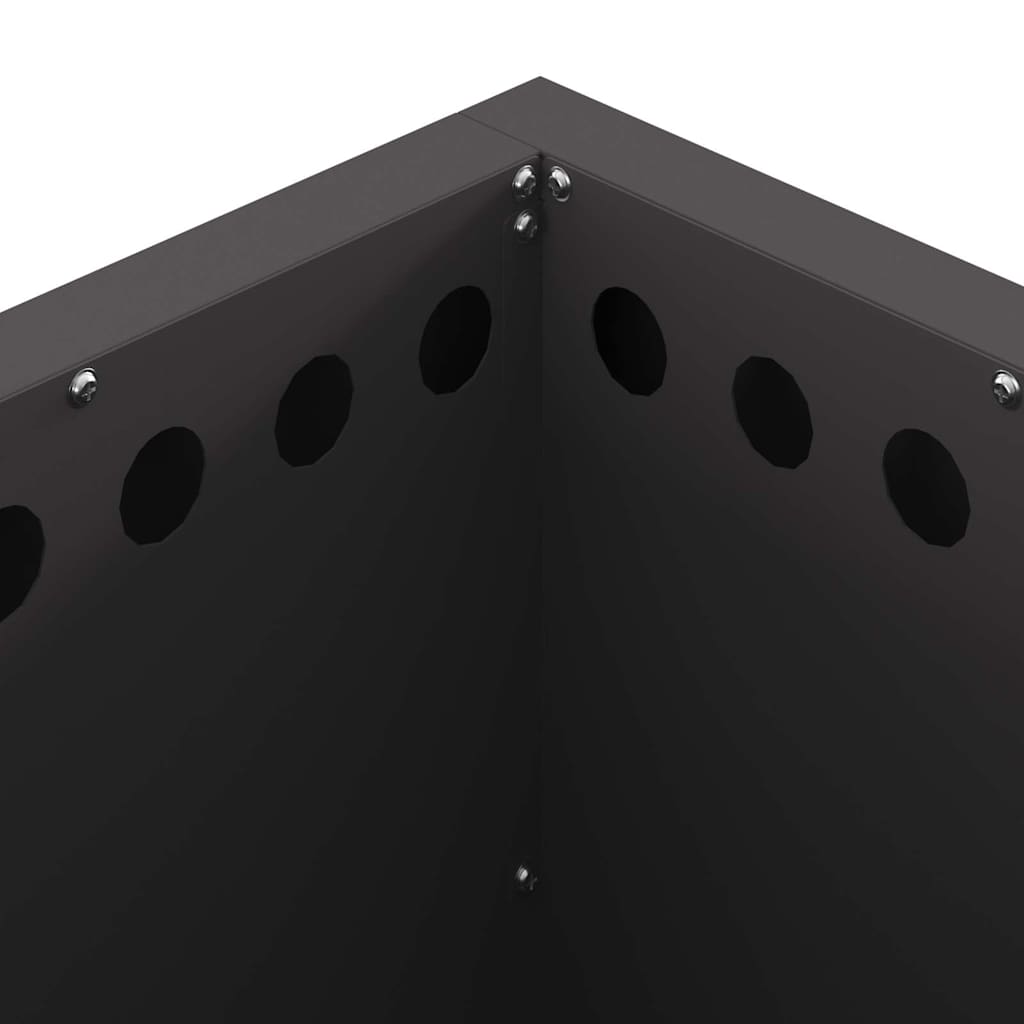 Rauchfreie Feuerstelle Schwarz 48 x 48 x 50 cm Wetterfeststahl