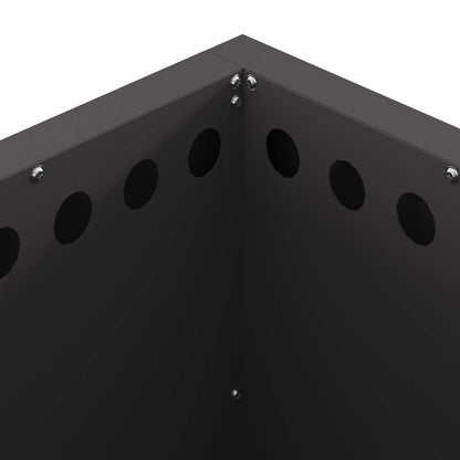 Rauchfreie Feuerstelle Schwarz 48 x 48 x 50 cm Wetterfeststahl