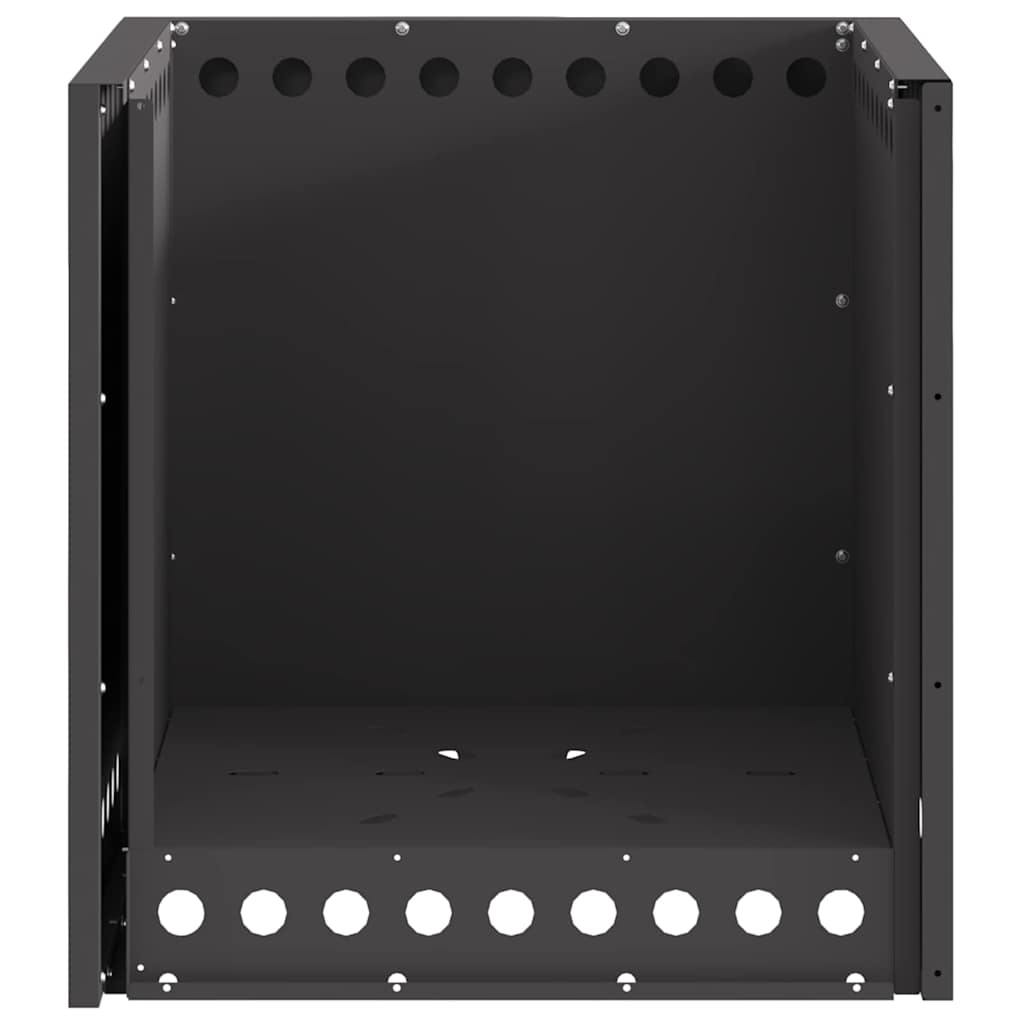 Rauchfreie Feuerstelle Schwarz 48 x 48 x 50 cm Wetterfeststahl