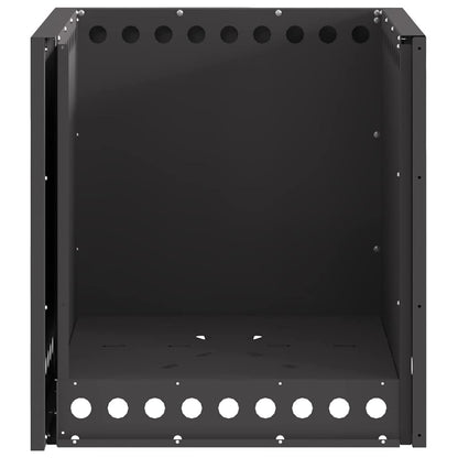 Rauchfreie Feuerstelle Schwarz 48 x 48 x 50 cm Wetterfeststahl