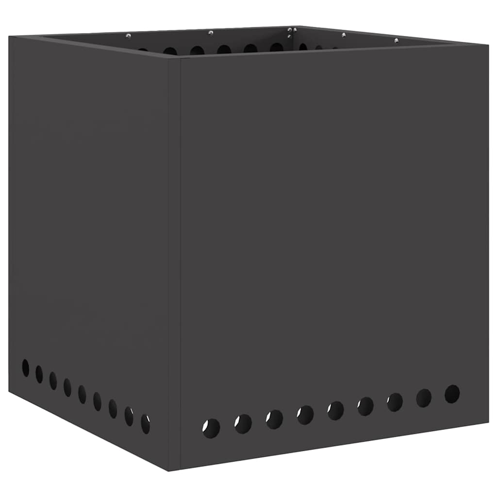 Rauchfreie Feuerstelle Schwarz 48 x 48 x 50 cm Wetterfeststahl