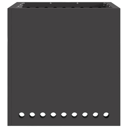 Rauchfreie Feuerstelle Schwarz 48 x 48 x 50 cm Wetterfeststahl
