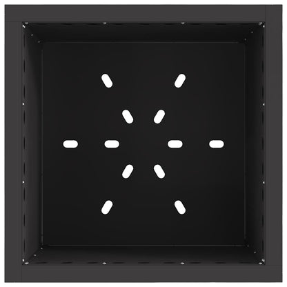 Rauchfreie Feuerstelle Schwarz 48 x 48 x 50 cm Wetterfeststahl