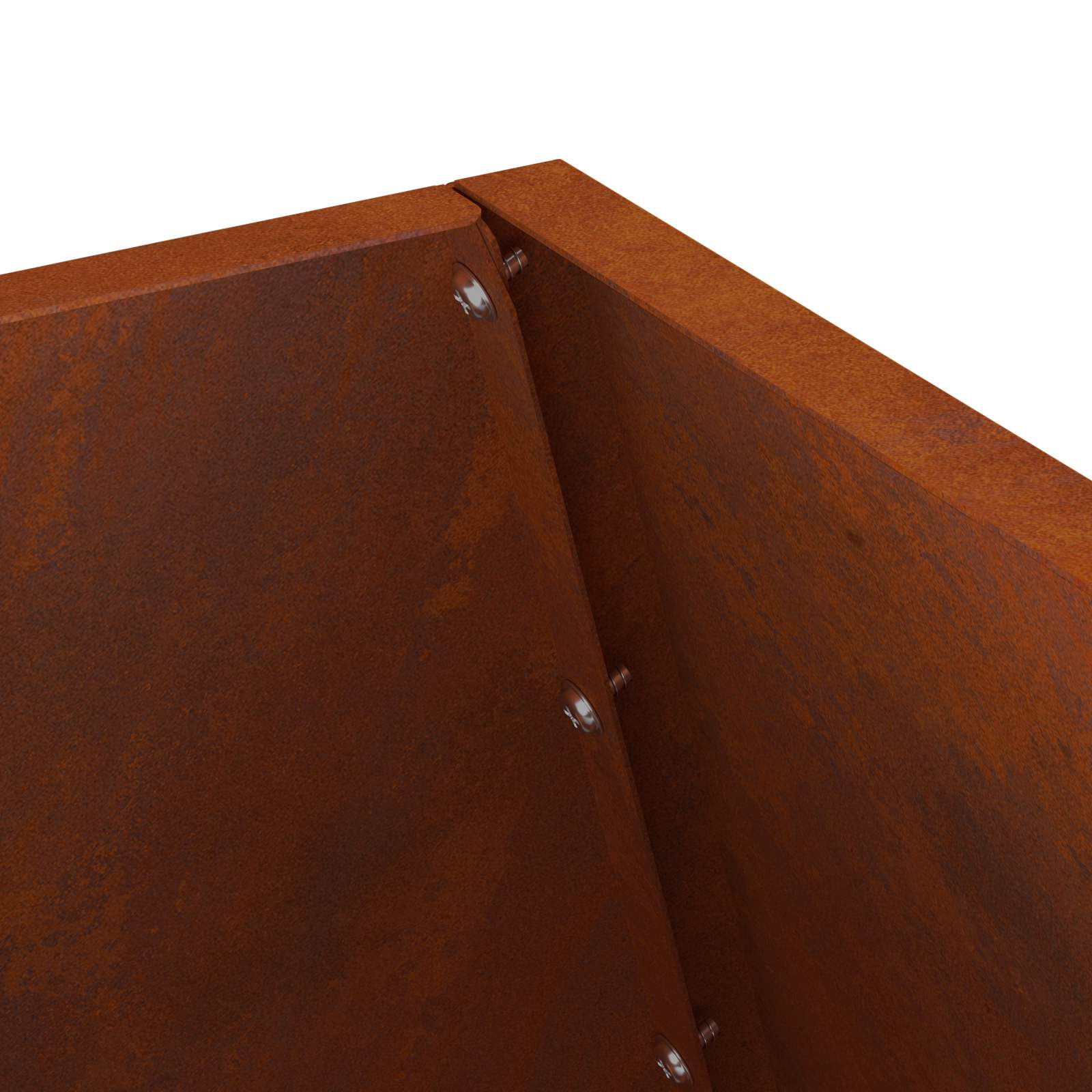 Feuerstelle Rostoptik 50 x 50 x 100 cm Wetterfeststahl