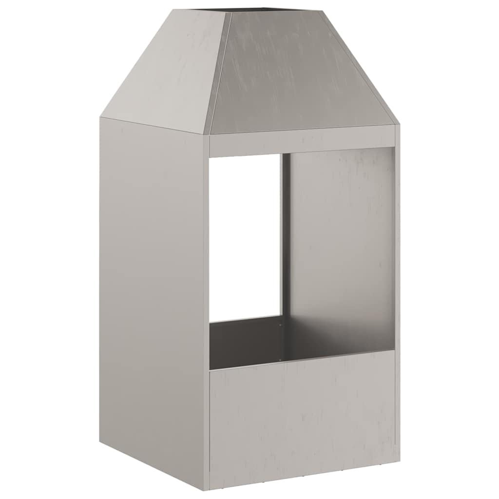 Feuerstelle Rostoptik 50 x 50 x 100 cm Wetterfeststahl