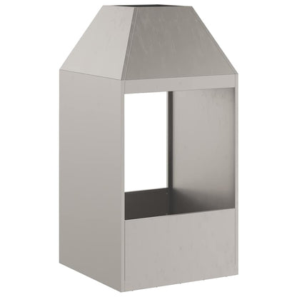 Feuerstelle Rostoptik 50 x 50 x 100 cm Wetterfeststahl