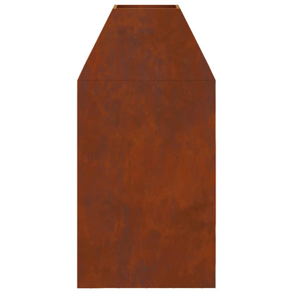 Feuerstelle Rostoptik 50 x 50 x 100 cm Wetterfeststahl
