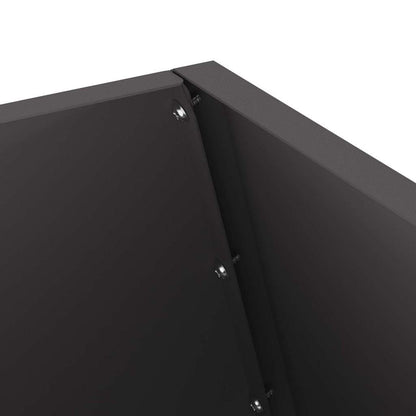 Feuerstelle Schwarz 50 x 50 x 100 cm Wetterfeststahl