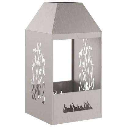 Feuerstelle Rostoptik 50 x 50 x 100 cm Wetterfeststahl