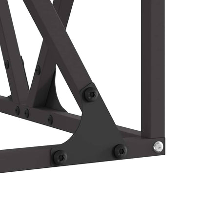 Feuerstelle Schwarz 50 x 50 x 35 cm Wetterfeststahl