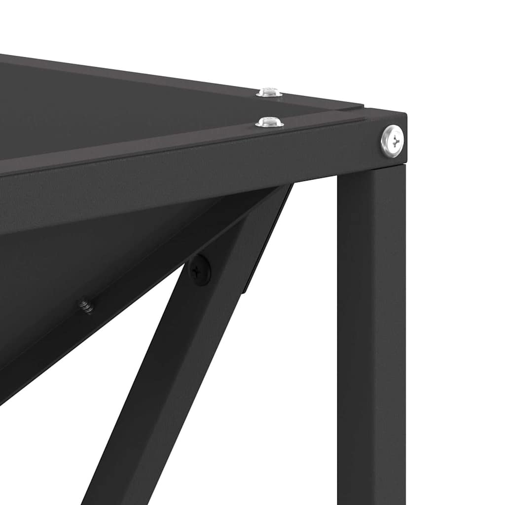 Feuerstelle Schwarz 50 x 50 x 35 cm Wetterfeststahl