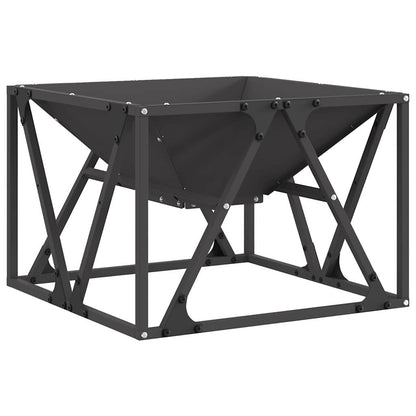 Feuerstelle Schwarz 50 x 50 x 35 cm Wetterfeststahl