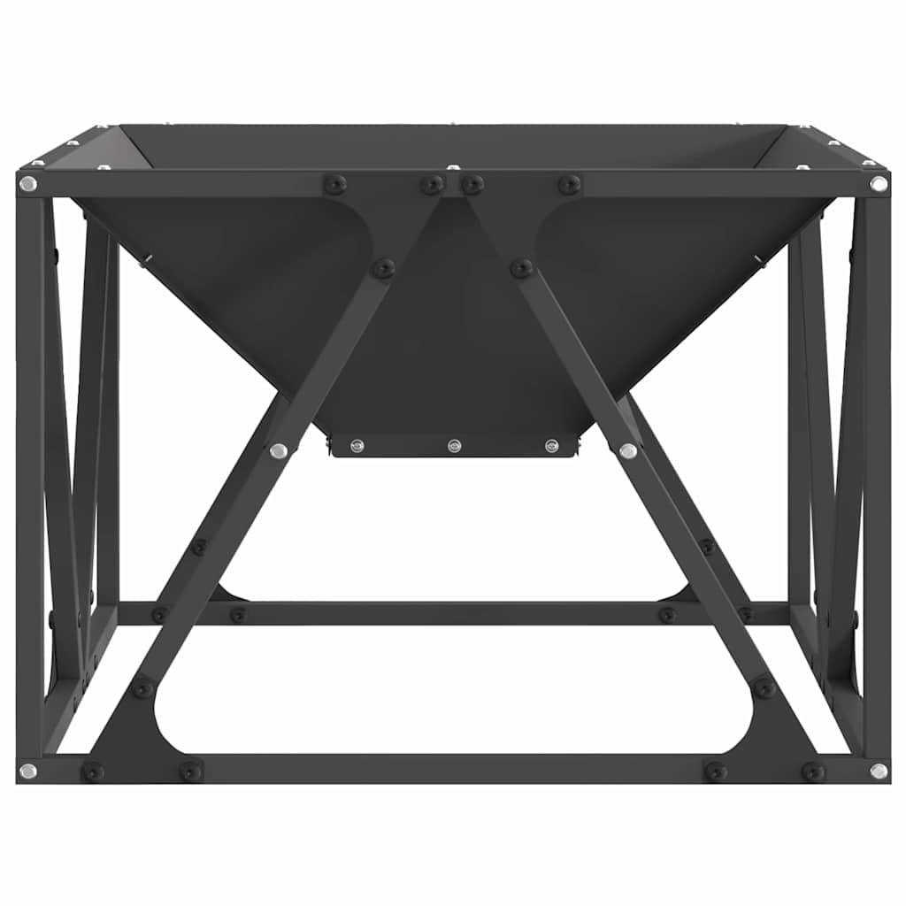 Feuerstelle Schwarz 50 x 50 x 35 cm Wetterfeststahl