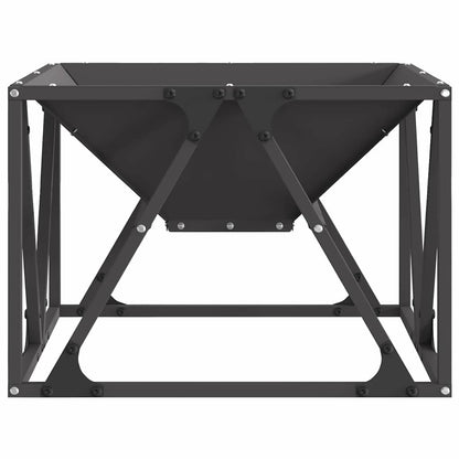 Feuerstelle Schwarz 50 x 50 x 35 cm Wetterfeststahl