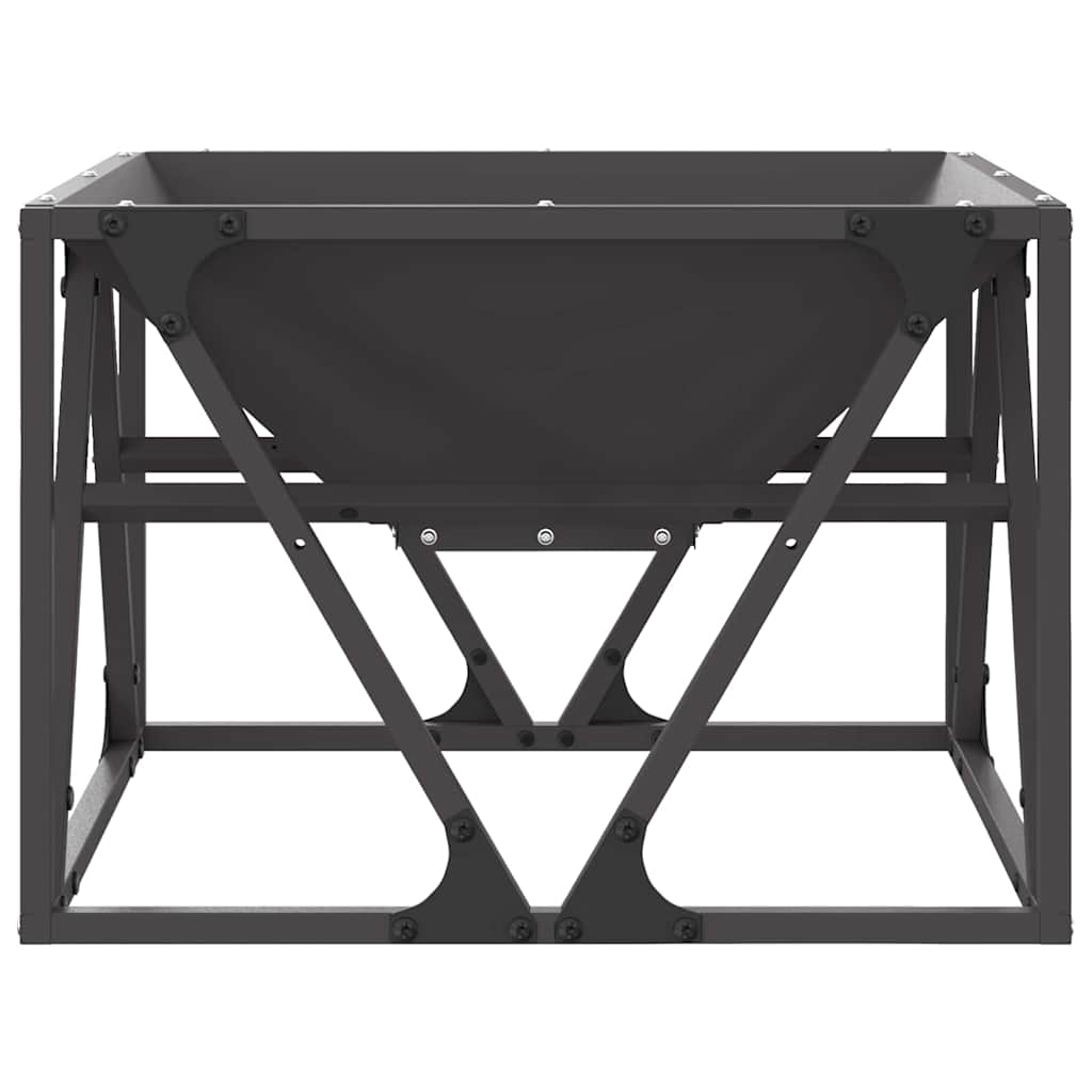 Feuerstelle Schwarz 50 x 50 x 35 cm Wetterfeststahl