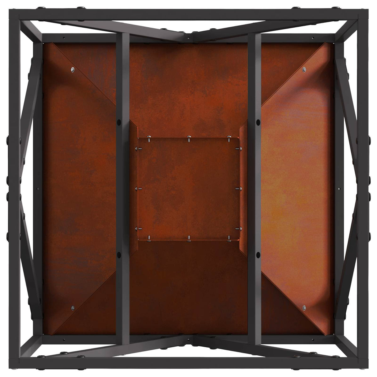 Feuerstelle Rostig 50 x 50 x 35 cm Wetterfeststahl