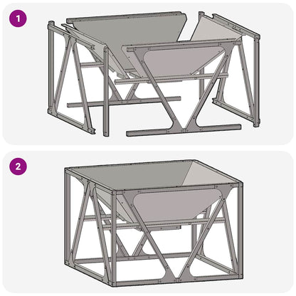 Feuerstelle Rostig 50 x 50 x 35 cm Wetterfeststahl