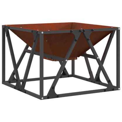 Feuerstelle Rostig 50 x 50 x 35 cm Wetterfeststahl