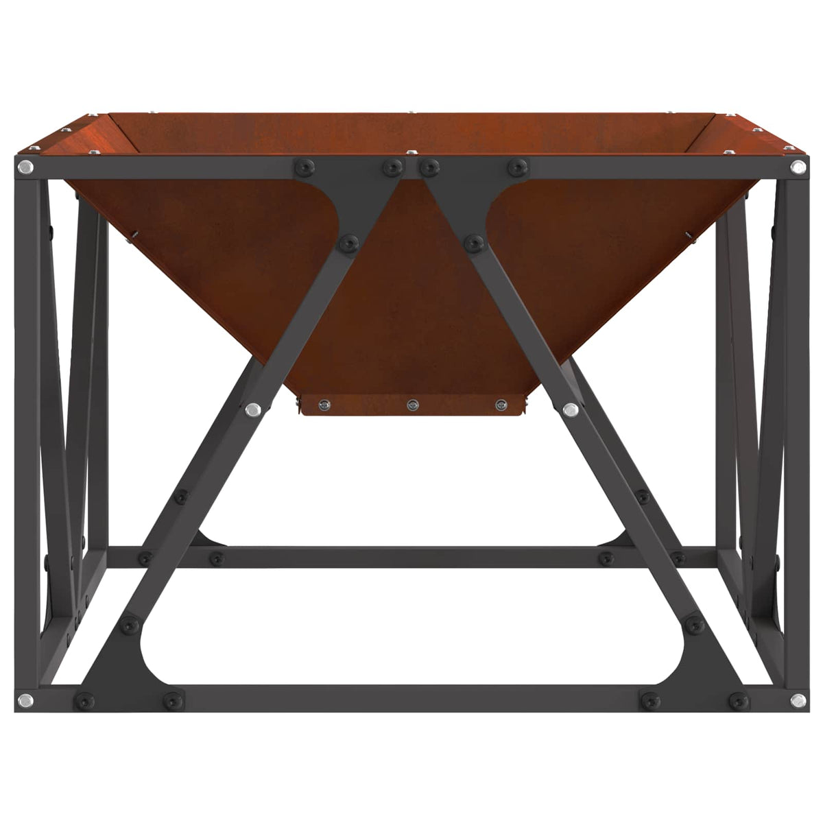 Feuerstelle Rostig 50 x 50 x 35 cm Wetterfeststahl