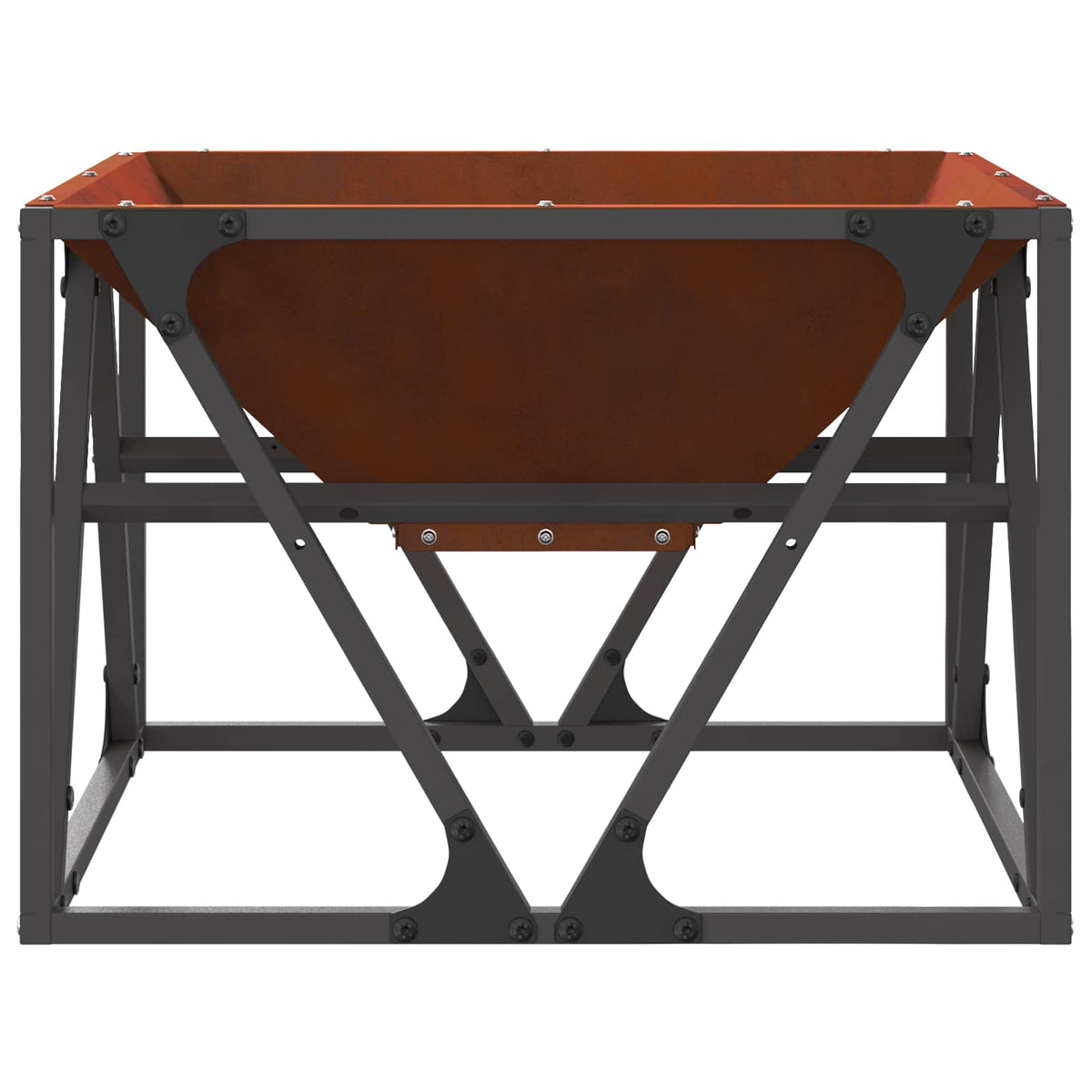 Feuerstelle Rostig 50 x 50 x 35 cm Wetterfeststahl