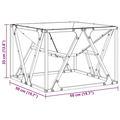 Feuerstelle Rostig 50 x 50 x 35 cm Wetterfeststahl