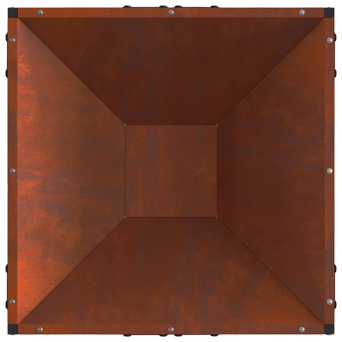 Feuerstelle Rostig 50 x 50 x 35 cm Wetterfeststahl