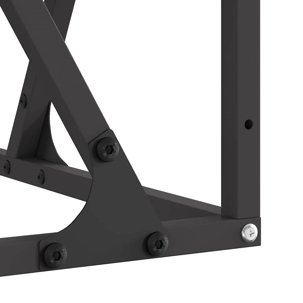 Feuerstelle Schwarz 80 x 80 x 40 cm Wetterfeststahl
