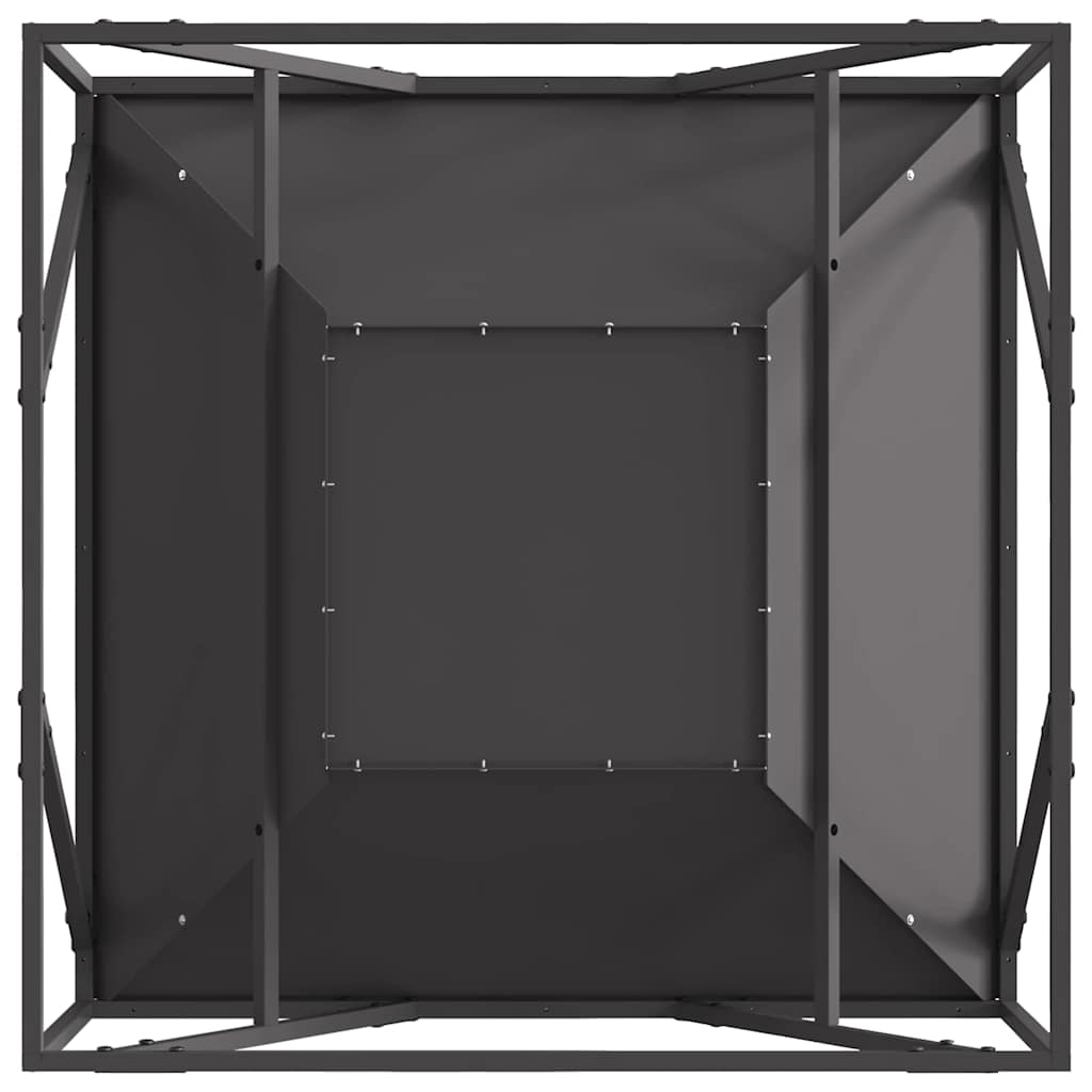 Feuerstelle Schwarz 80 x 80 x 40 cm Wetterfeststahl