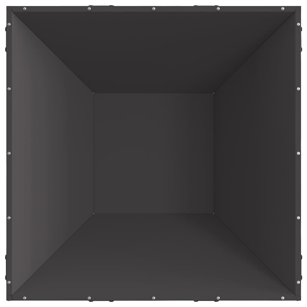 Feuerstelle Schwarz 80 x 80 x 40 cm Wetterfeststahl