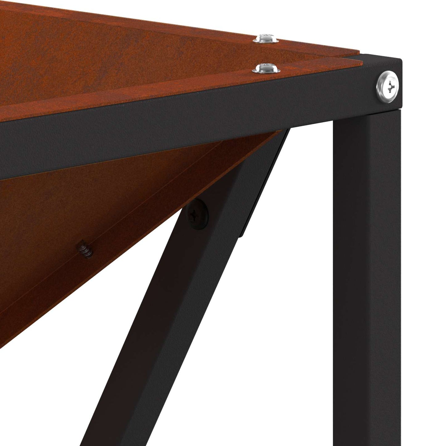 Feuerstelle Rostig 80 x 80 x 40 cm Wetterfeststahl