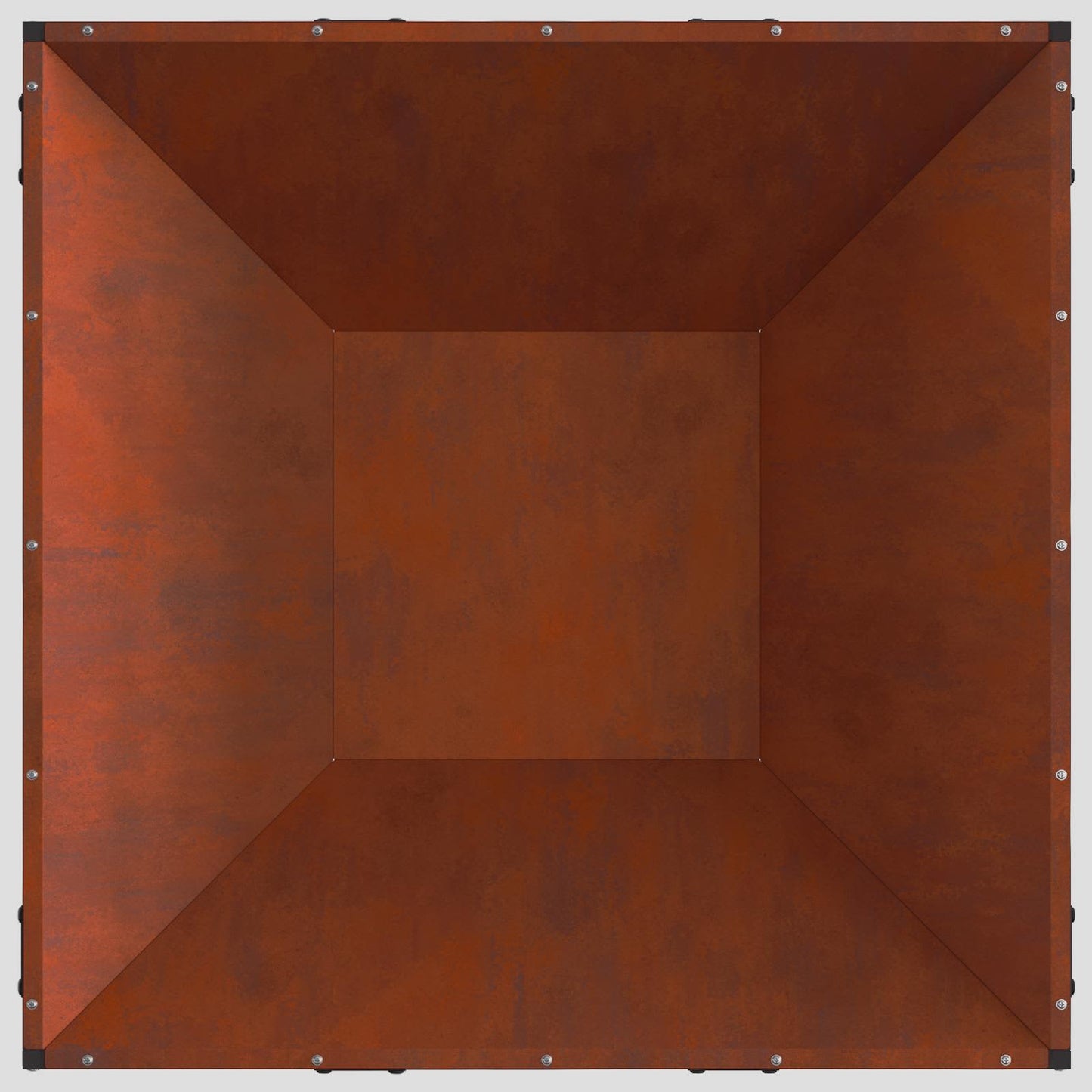 Feuerstelle Rostig 80 x 80 x 40 cm Wetterfeststahl