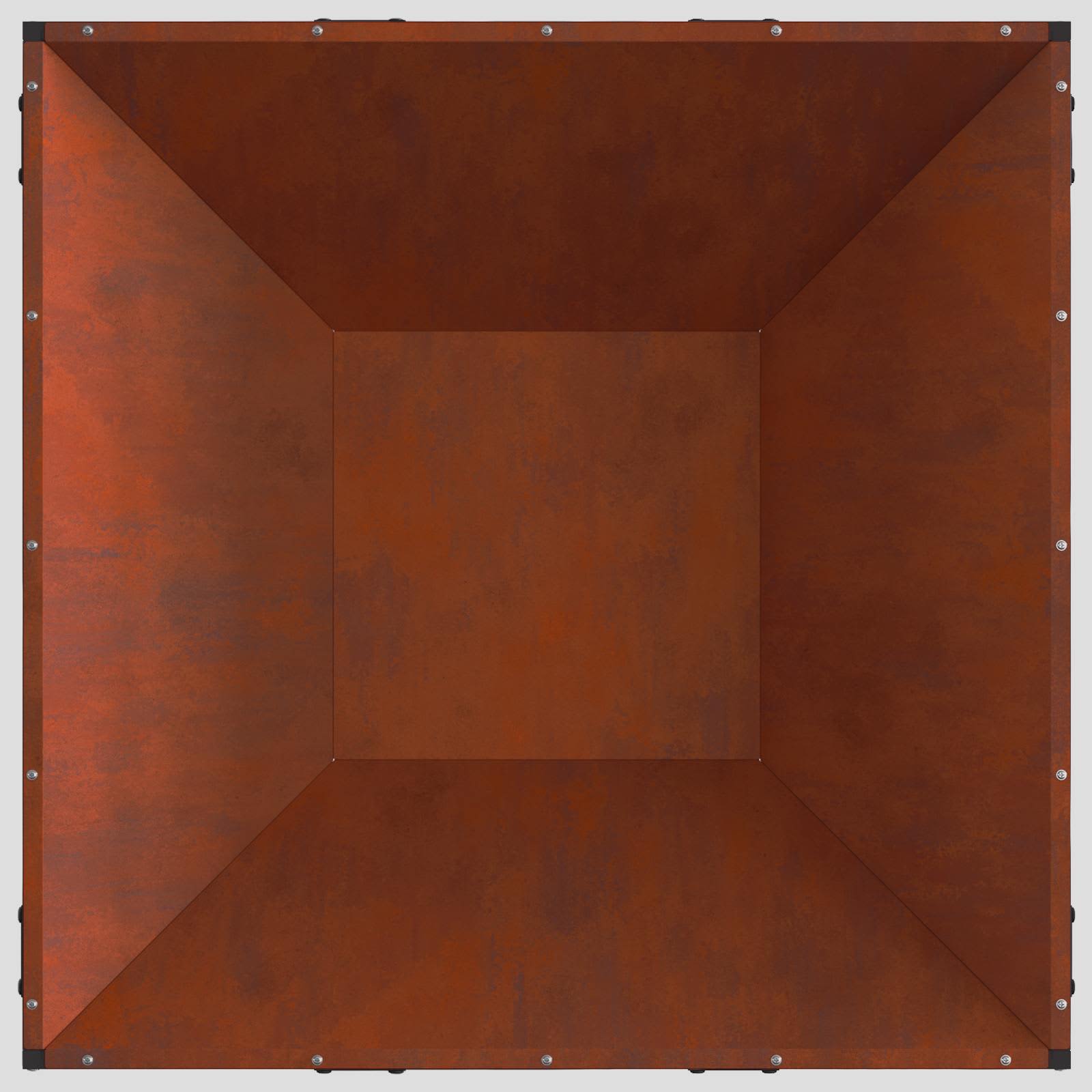 Feuerstelle Rostig 80 x 80 x 40 cm Wetterfeststahl