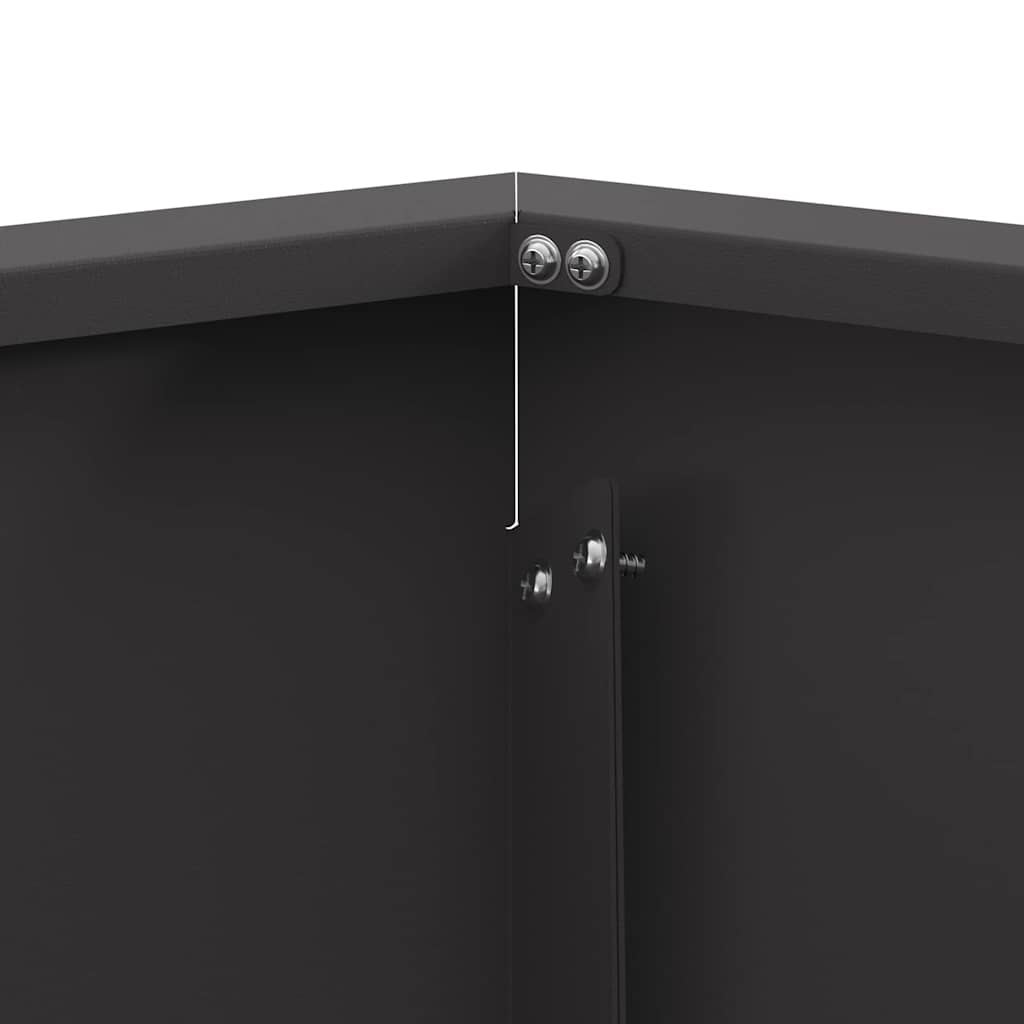 Feuerstelle Schwarz 75 x 75 x 28 cm Wetterfeststahl