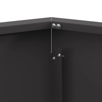 Feuerstelle Schwarz 75 x 75 x 28 cm Wetterfeststahl