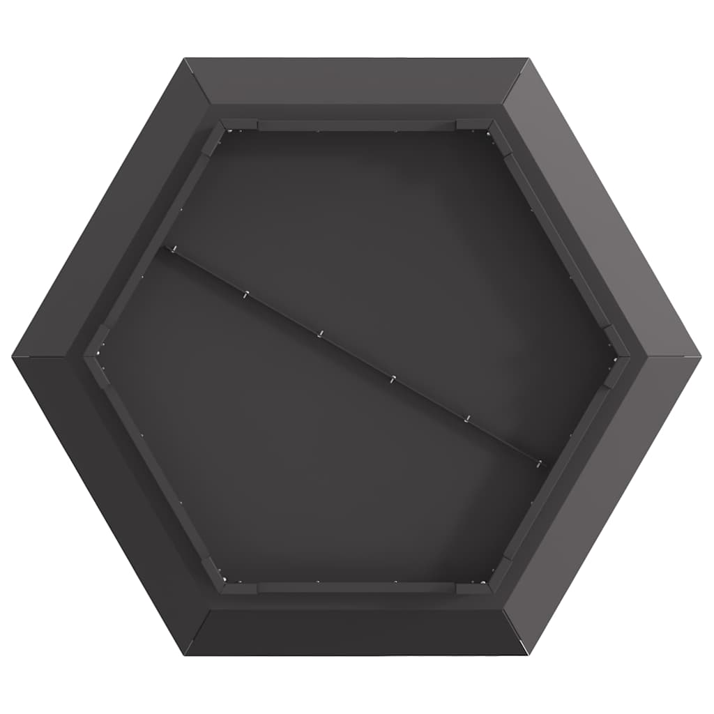 Feuerstelle Schwarz 75 x 75 x 28 cm Wetterfeststahl