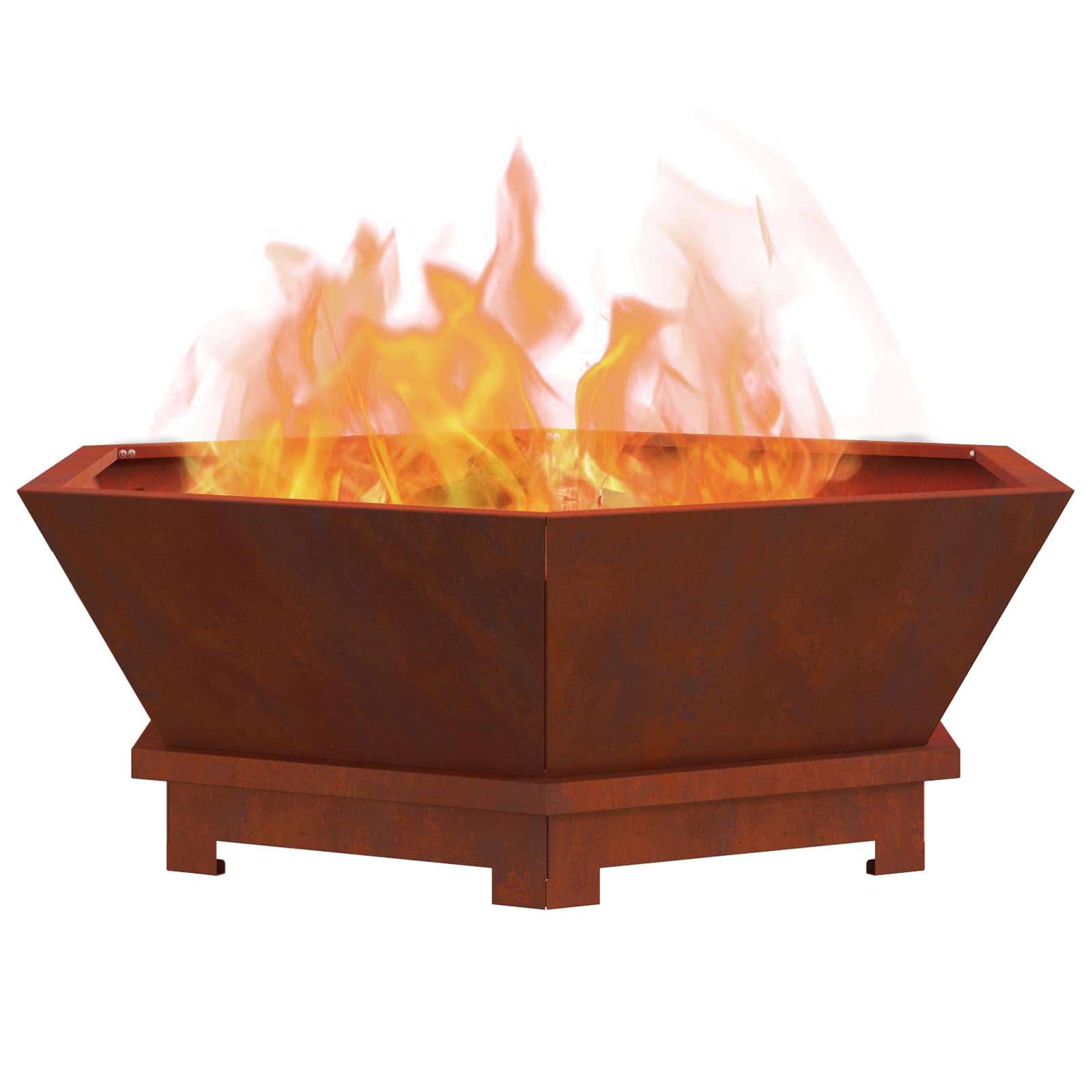Feuerstelle Rostoptik 75 x 75 x 28 cm