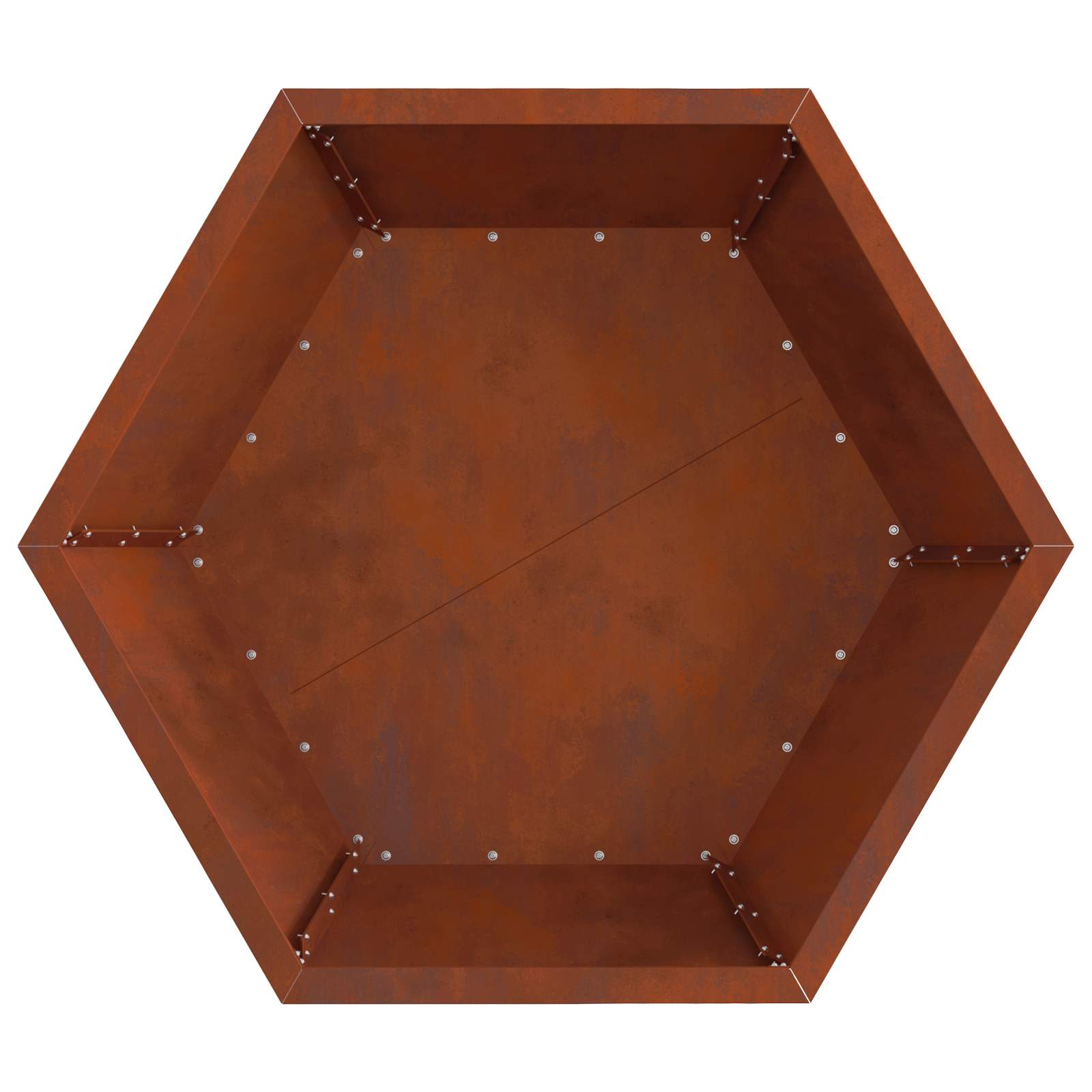 Feuerstelle Rostoptik 75 x 75 x 28 cm