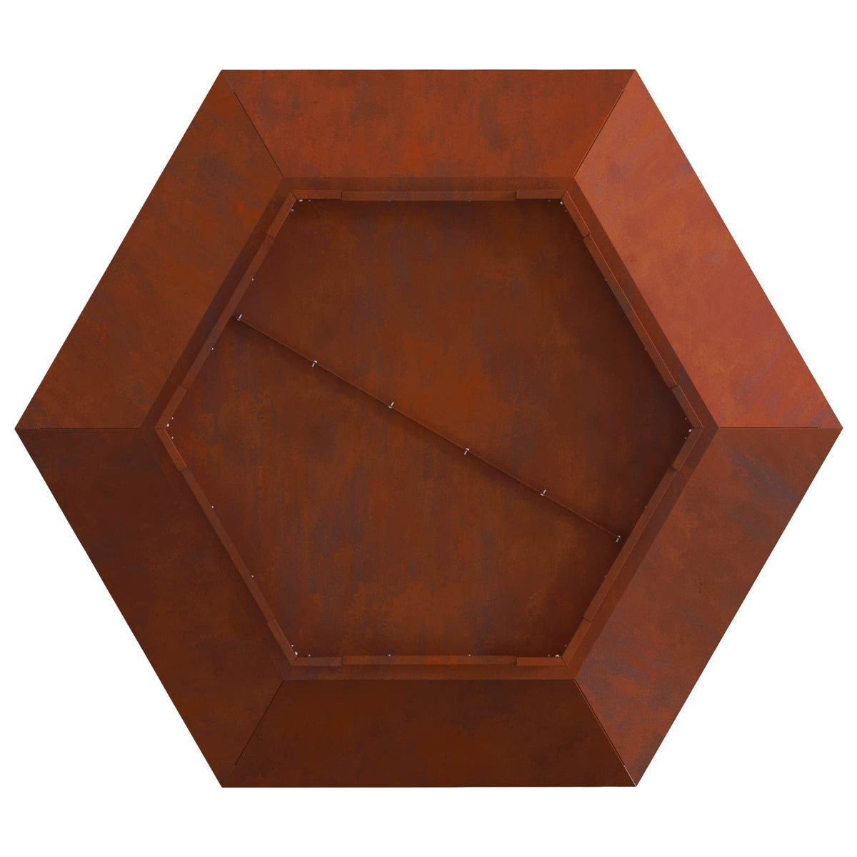 Feuerstelle Rostoptik 100 x 100 x 28 cm